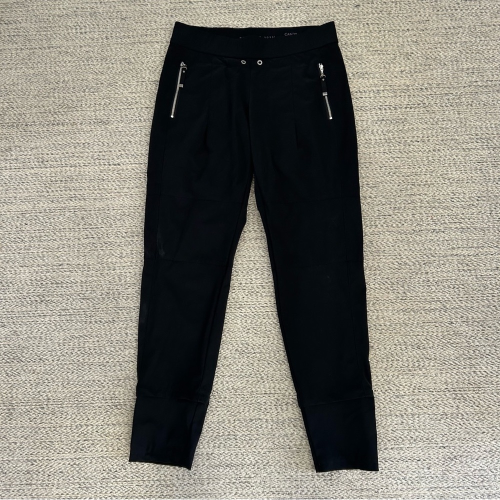 Raffaello Rossi Athletic Candy Joggers Zipper Pockets Dark Gray Size 36 US 6
